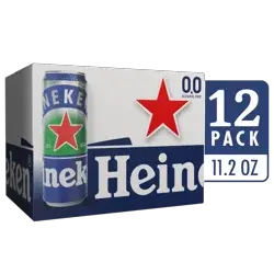 Heineken 0.0 Non-Alcoholic Beer, 12 Pack, 11.2 fl oz Cans