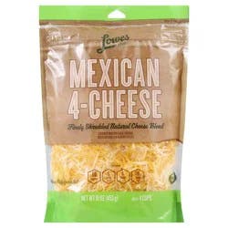 Lowes Foods Fancy Shredded Mexican Four Cheese - 16 oz
