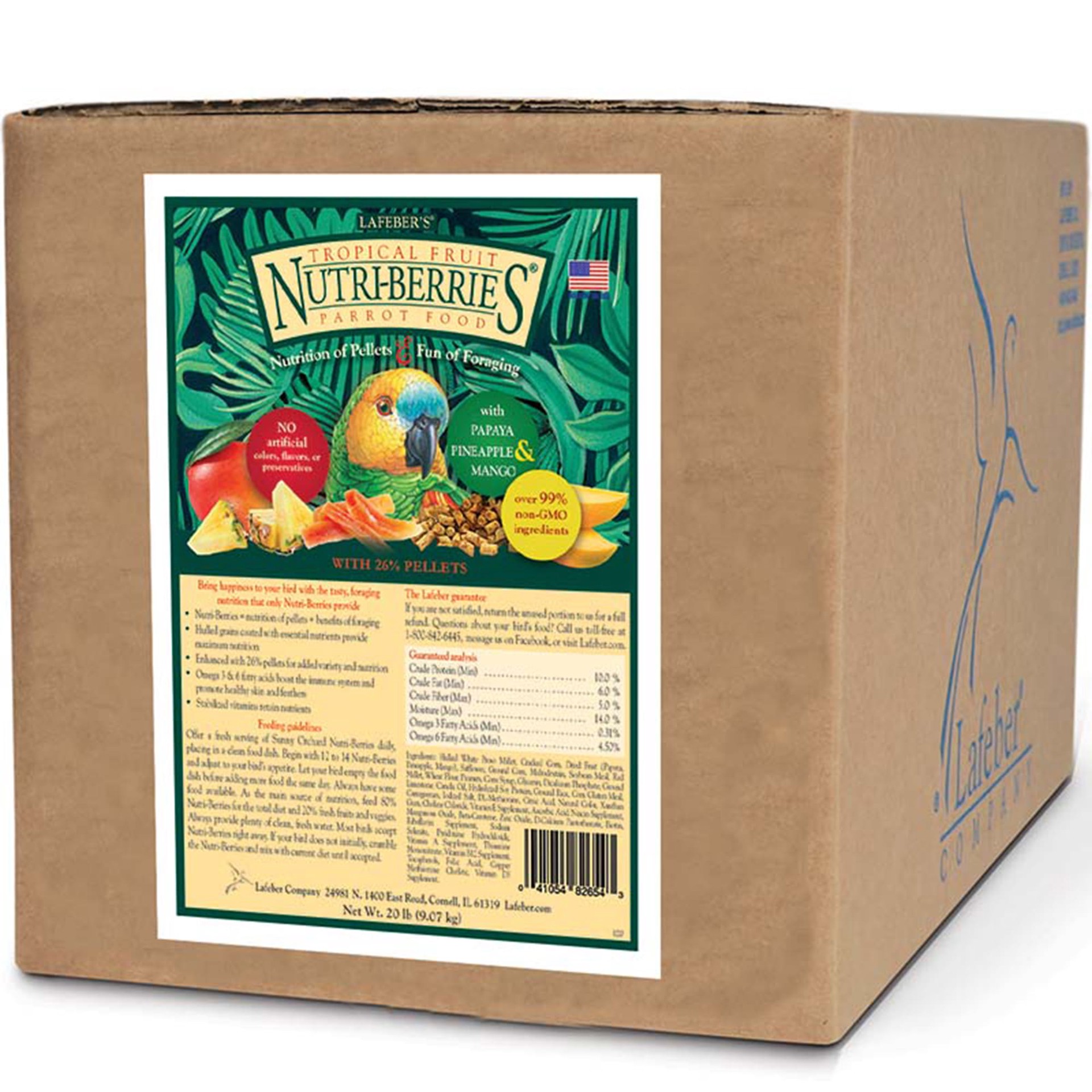 slide 1 of 1, Lafeber's Tropical Fruit Nutri-Berries Parrot Food, 3 lb