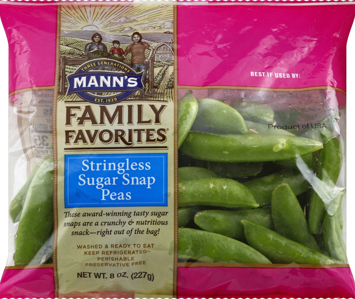 slide 5 of 5, Mann's Sugar Snap Peas, 8 oz, 8 oz