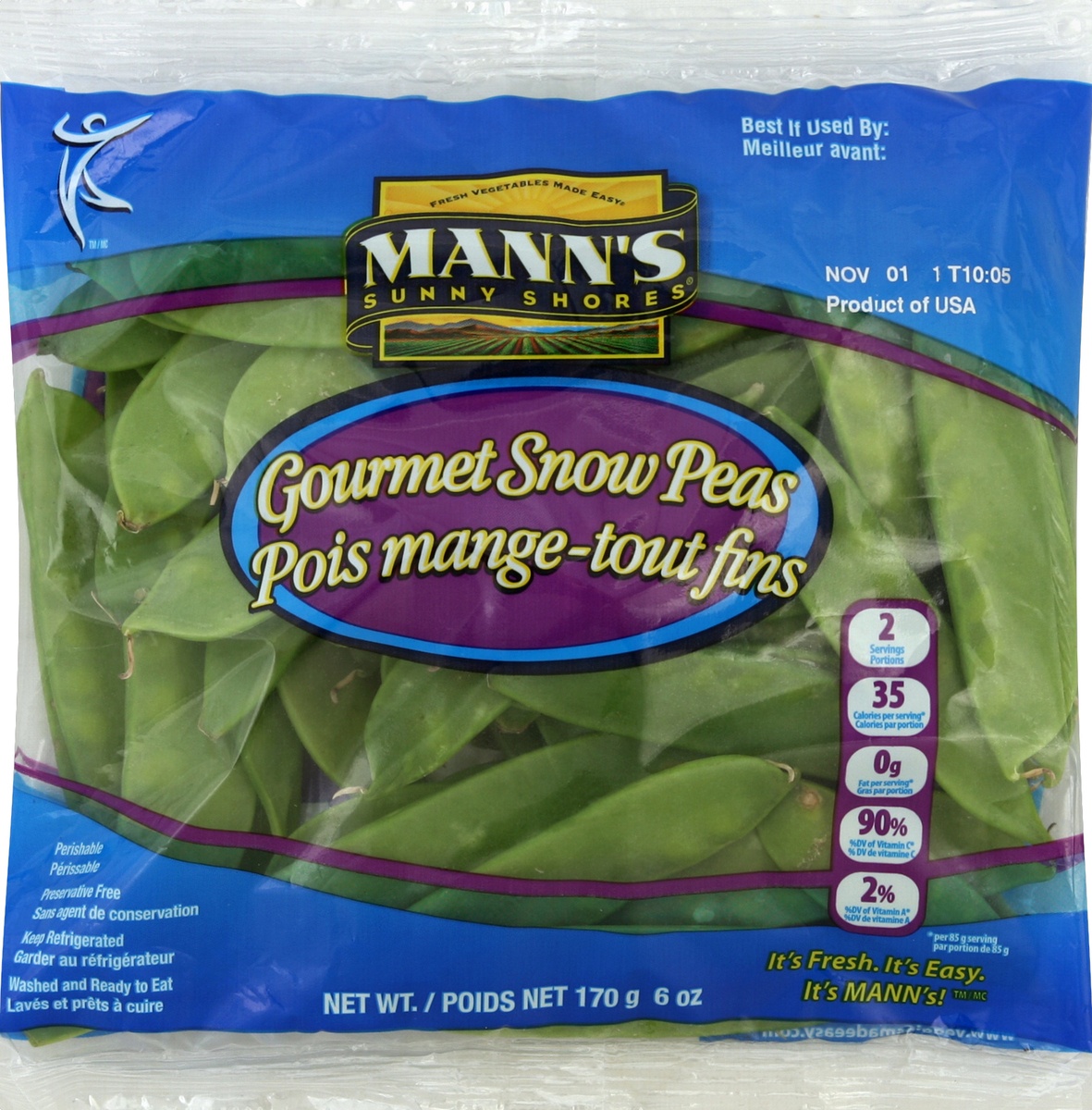 slide 2 of 2, Mann's Fancy Snow Peas, 6 oz