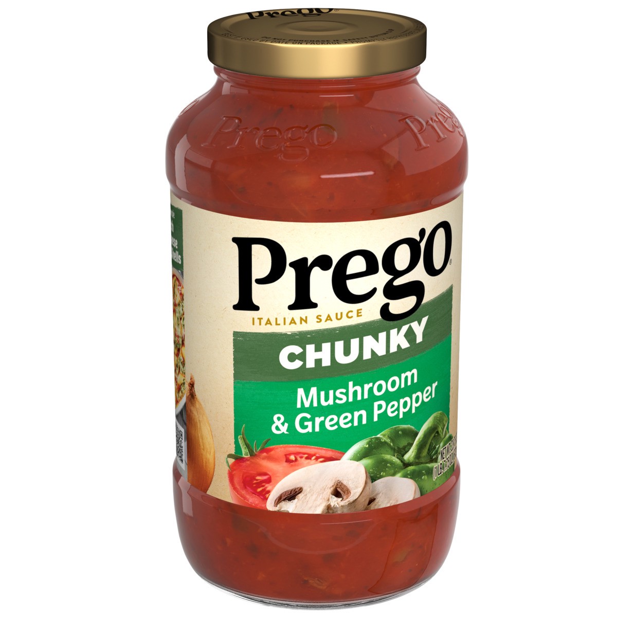 slide 5 of 11, Prego Chunky Mushroom and Green Pepper Pasta Sauce, 23.75 oz Jar, 23.75 oz