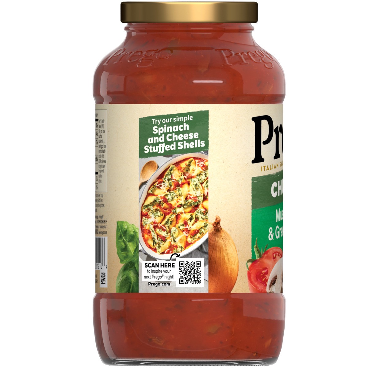 slide 6 of 11, Prego Chunky Mushroom and Green Pepper Pasta Sauce, 23.75 oz Jar, 23.75 oz