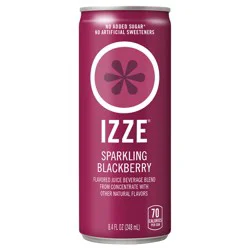 Izze Sparkling Juice Beverage Blackberry Flavored 8.4 Fl Oz