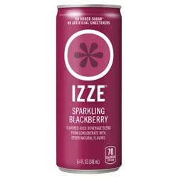 Izze Sparkling Juice Beverage Blackberry Flavored 8.4 Fl Oz