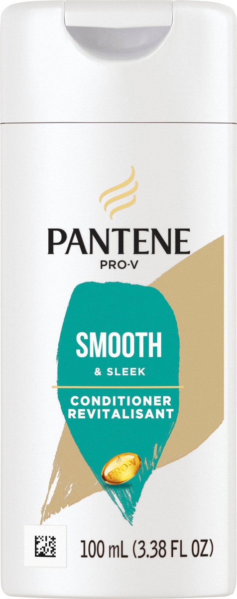 slide 1 of 3, PANTENE PRO-V Smooth & Sleek Conditioner, 3.38 oz, 3.38 fl oz