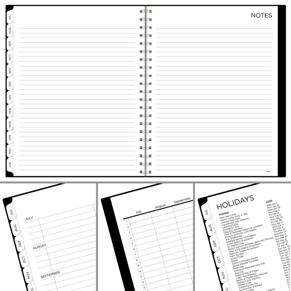 slide 5 of 21, Mead BIG PLANS Academic 2025-2026 Weekly Monthly Planner, Black, Large, 8 1/2" x 11", 11 in