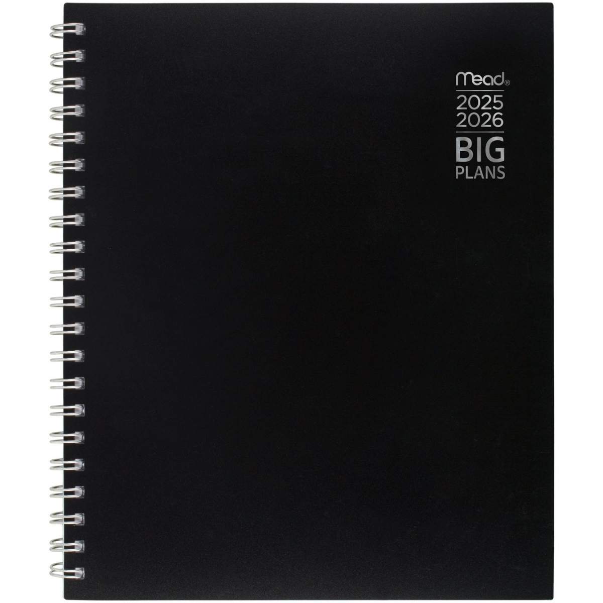 slide 1 of 21, Mead BIG PLANS Academic 2025-2026 Weekly Monthly Planner, Black, Large, 8 1/2" x 11", 11 in