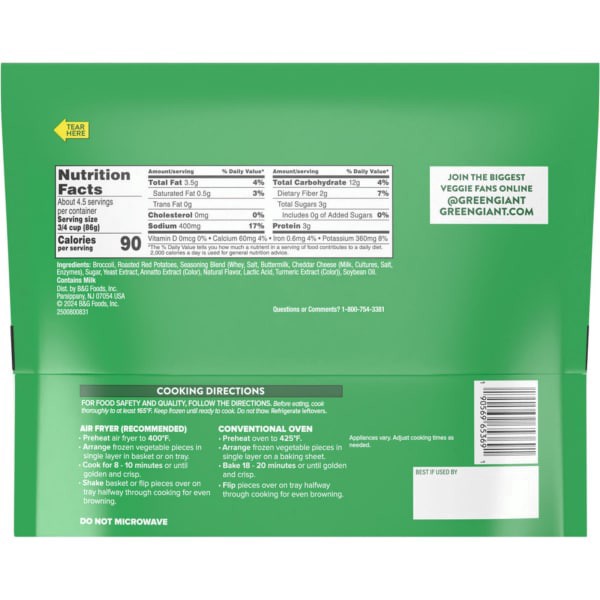 slide 4 of 5, Green Giant Restaurant Style Broccoli & Roasted Red Potatoes With Cheddar 14 Oun, 14 oz