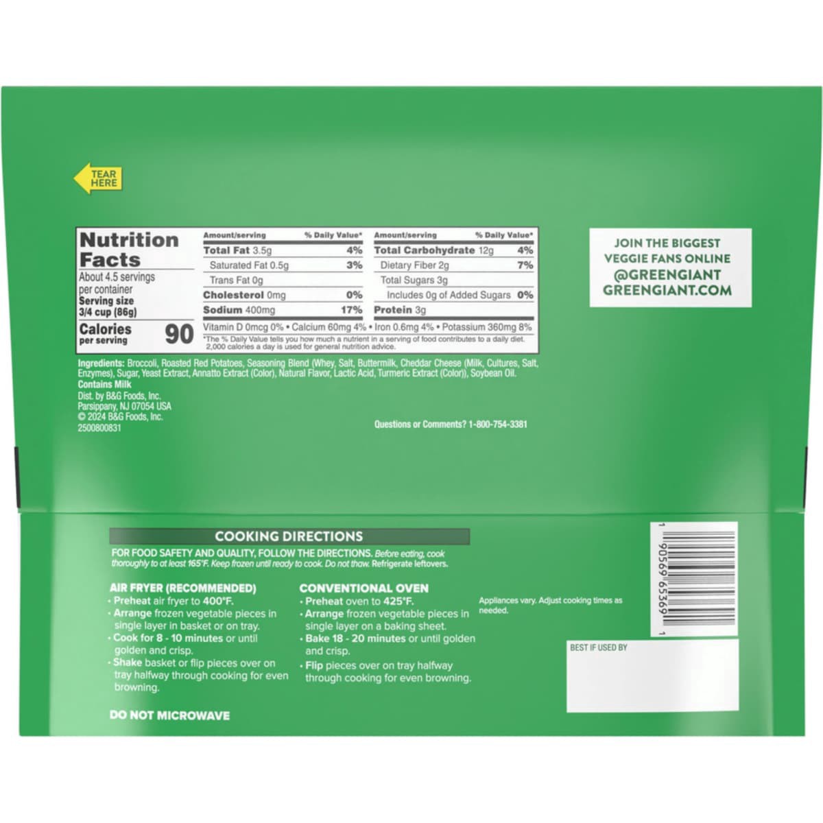 slide 2 of 5, Green Giant Restaurant Style Broccoli & Roasted Red Potatoes With Cheddar 14 Oun, 14 oz