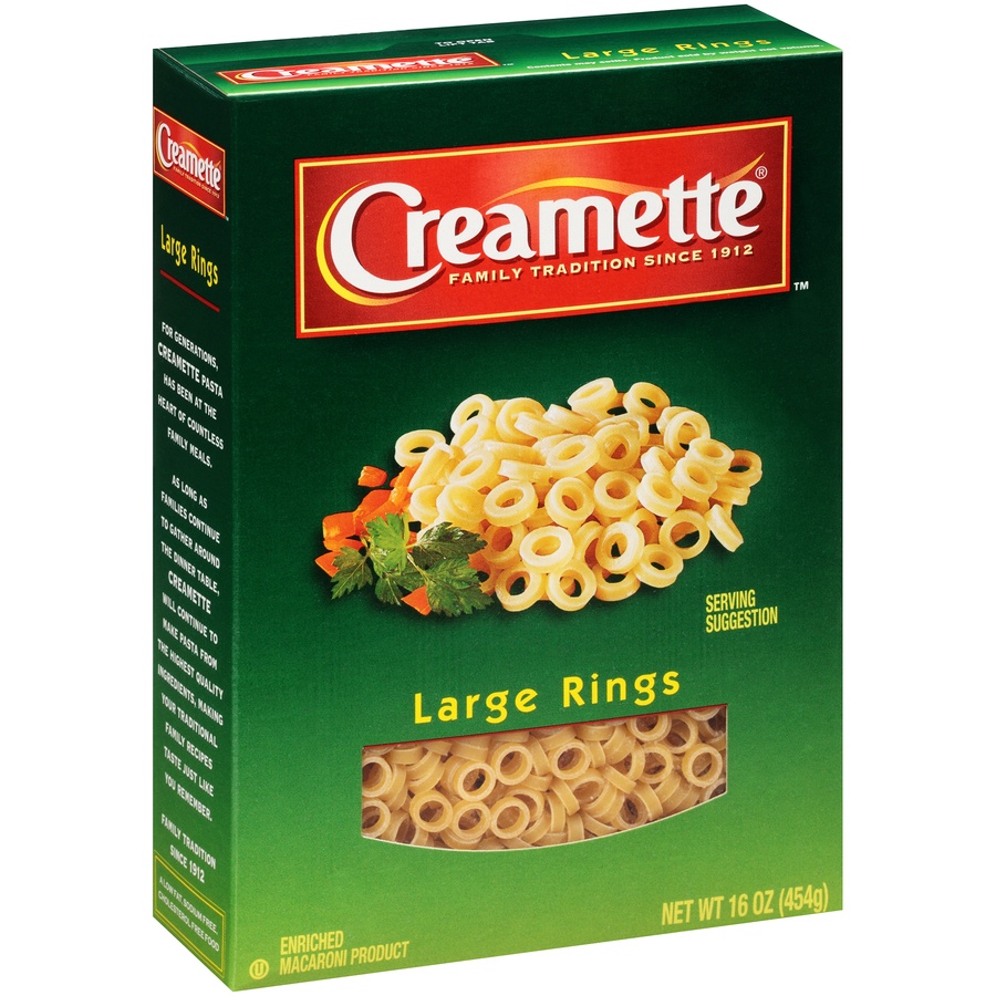 slide 3 of 8, Creamette Large Ring Pasta, 16 oz