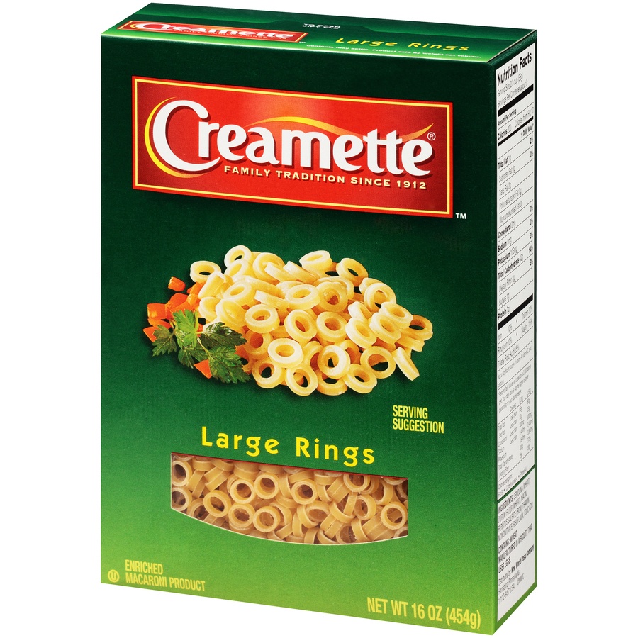 slide 8 of 8, Creamette Large Ring Pasta, 16 oz