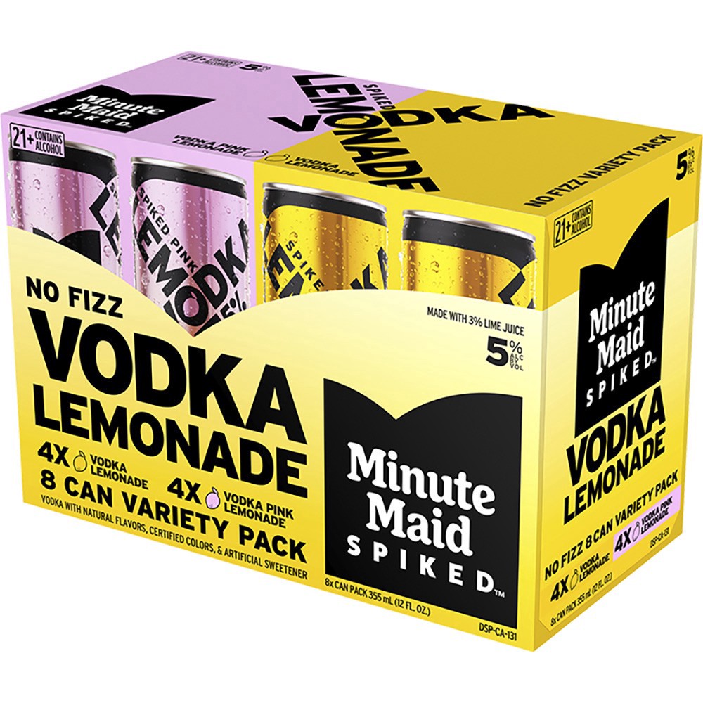 slide 1 of 1, Minute Maid Spiked Vodka Lem Var, 8 ct; 12 oz