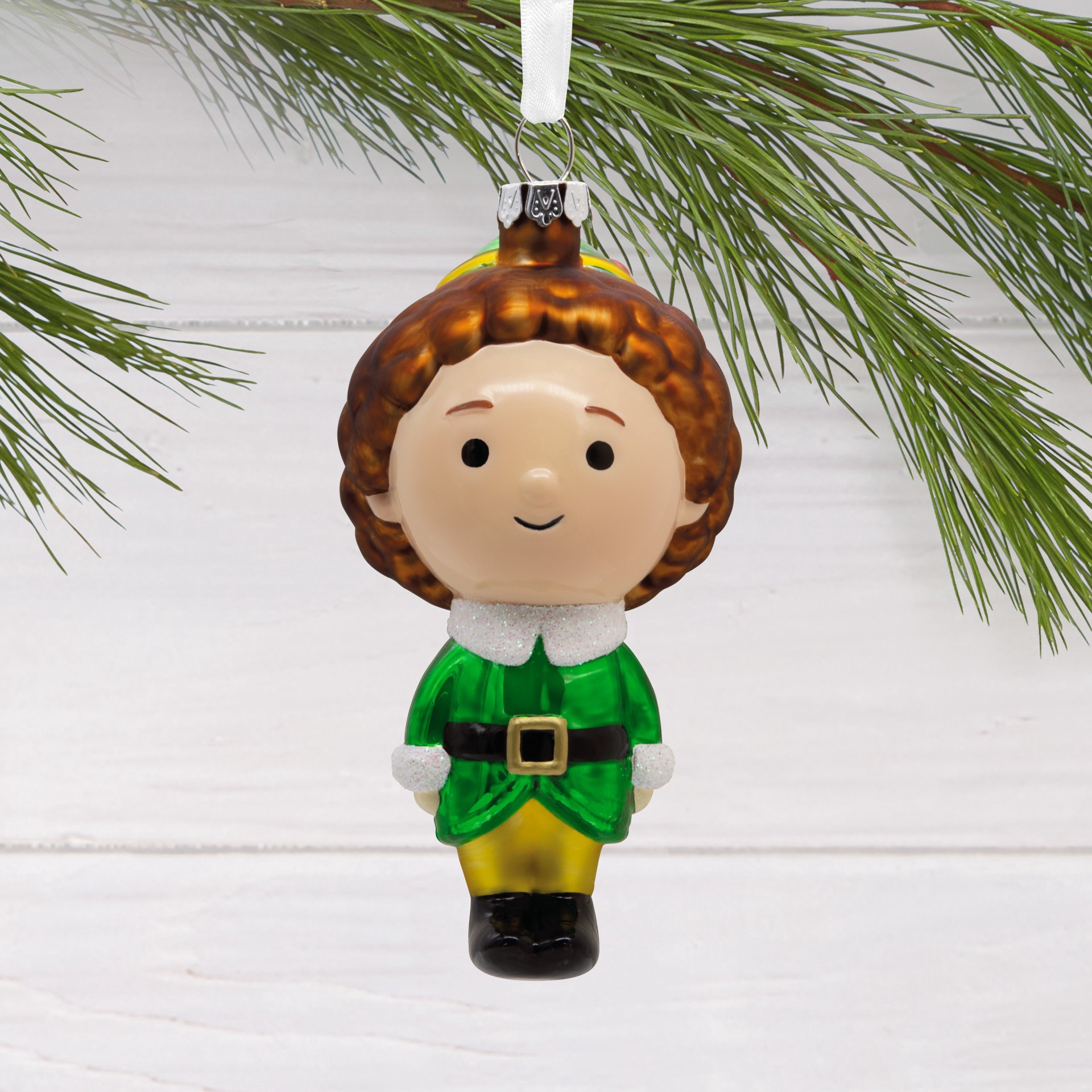 slide 2 of 5, Hallmark 4.5" Buddy The Elf Blown Glass Christmas Ornament, 2.25 in x 4.5 in x 2 in