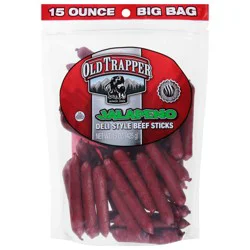 Old Trapper Deli Style Jalapeno Beef Sticks Big Bag 15 oz