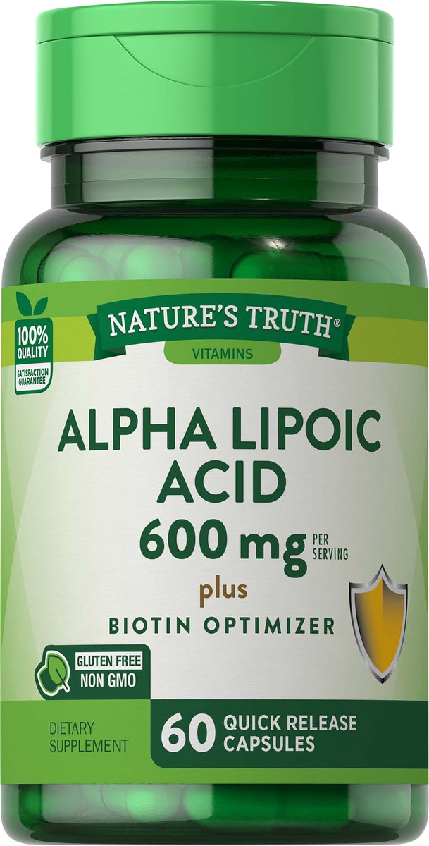 slide 3 of 5, Nature's Truth Alpha Lipoic Acid 300 mg plus Biotin Optimizer, 60 ct