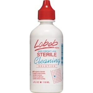 slide 1 of 1, Lobob Hard Contact Lens Sterile Cleaning Solution, 4 oz