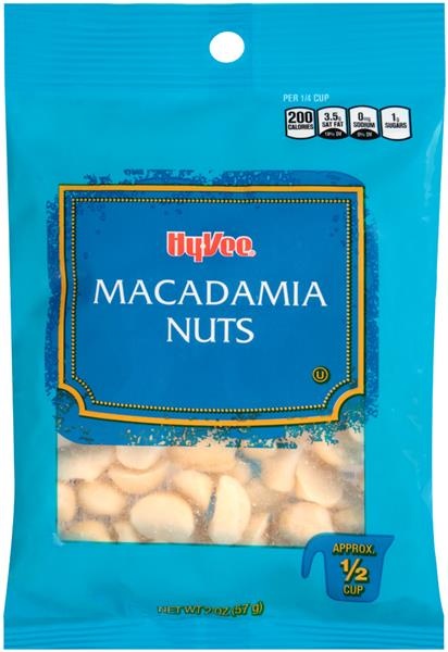 slide 1 of 1, Hy-vee Macadamia Nuts, 2 oz