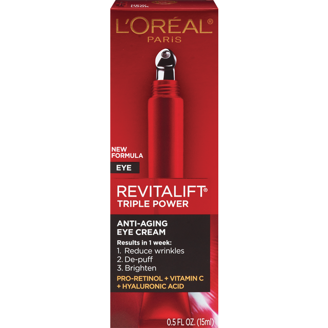 slide 1 of 1, L'Oreal Paris Loreal Revitalift Triple Power Eye Treatment, 0.5 Oz, 0.5 oz