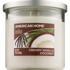 slide 1 of 1, Yankee Candle American Home Tumbler Candle Creamy Vanilla Coconut, 12 oz