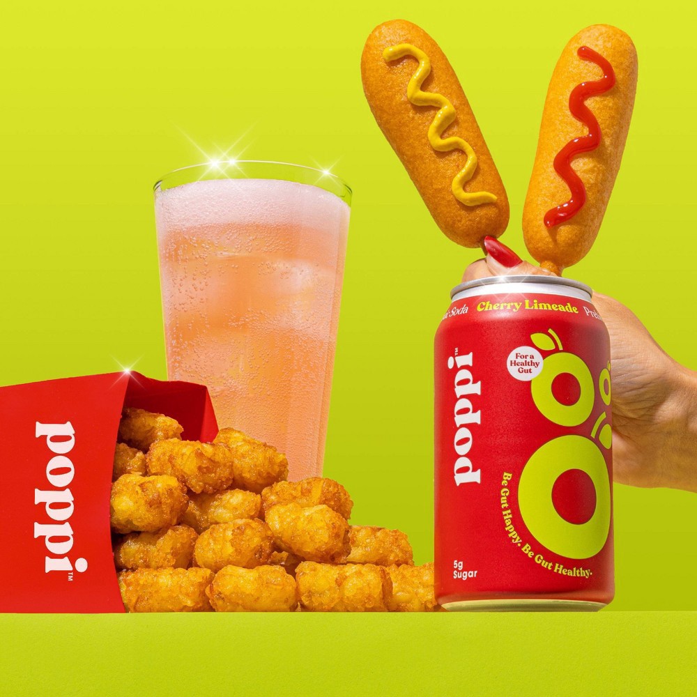 slide 3 of 5, Poppi Prebiotic Soda Cherry Limeade 12 Fl Oz, 12 fl oz