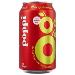 poppi Cherry Limeade Prebiotic Soda, 12oz