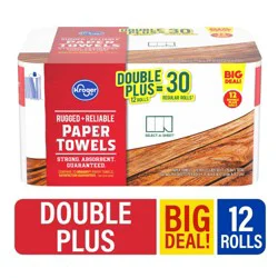 Kroger Rugged + Reliable Double Plus Paper Towel Big Deal!