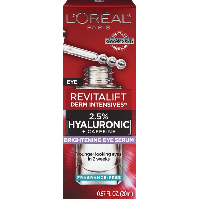 slide 1 of 1, L'OREAL EYE L'Oreal Revitalift Derm Intensives Hyaloronic Acid Eye Care, 0.67 Oz, 0.67 oz