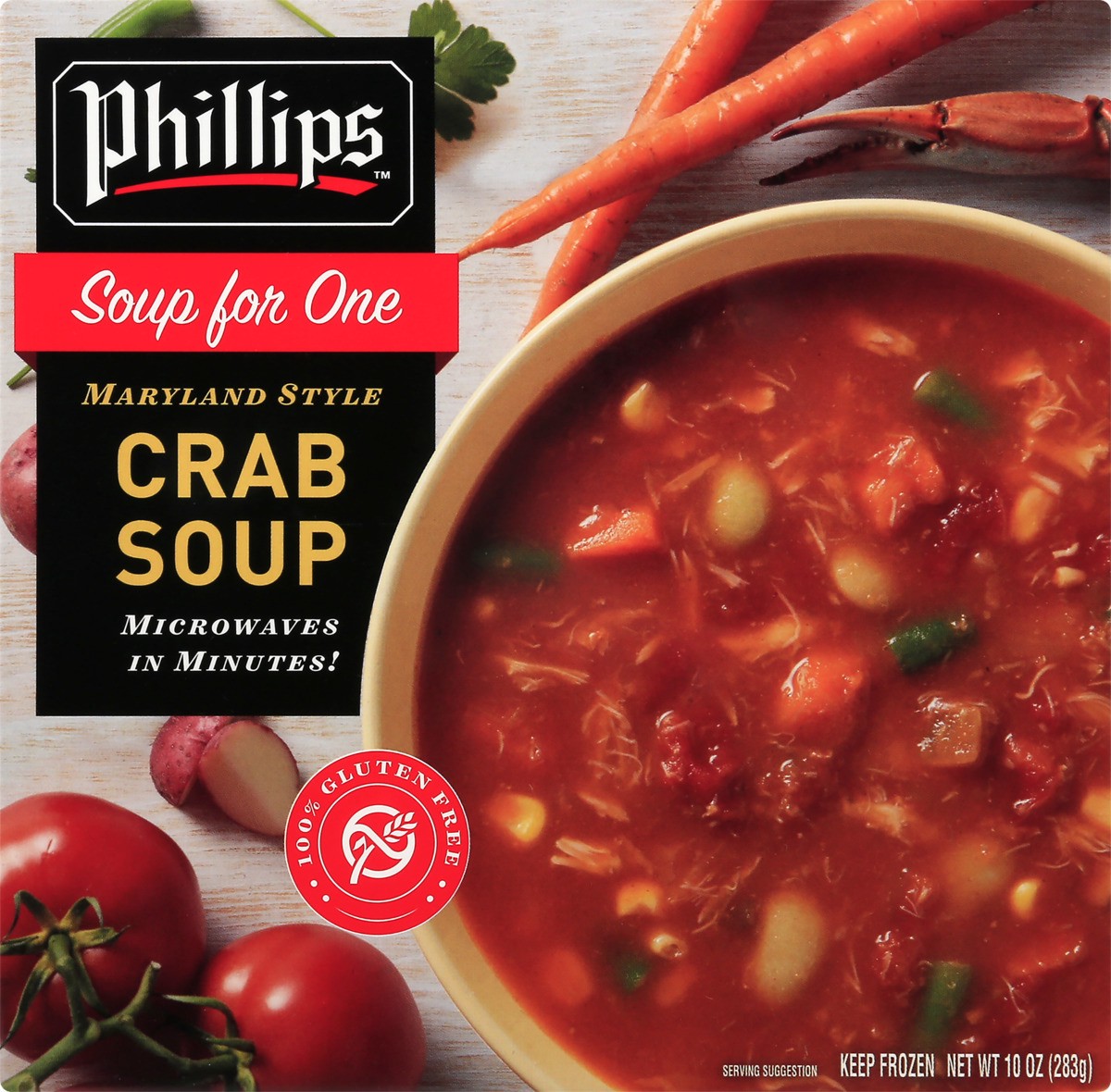 slide 4 of 11, Phillips Maryland Style Veggie Crab Soup, 10 oz