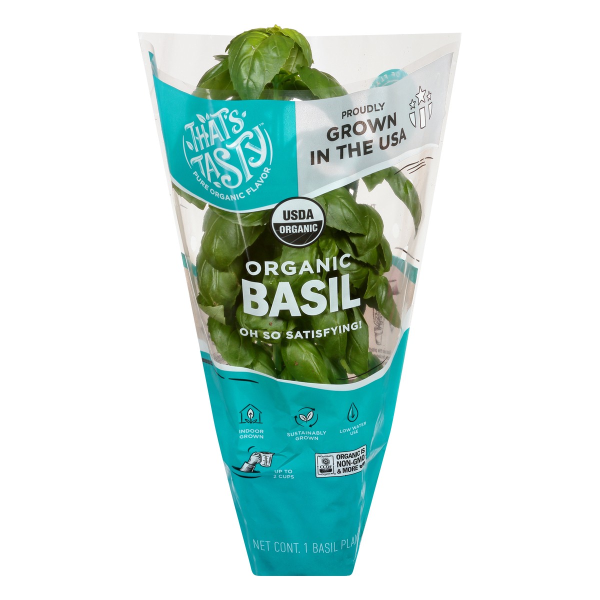 slide 11 of 11, That's Tasty Living Organic Basil, 1 ct