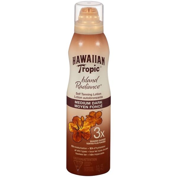 slide 1 of 1, Hawaiian Tropic Island Radiance Creme Lotion Self Tanner Medium Dark Sunless, 6 fl oz