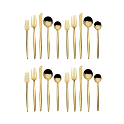 Towle Living Forged Shea Flatware Set - Gold