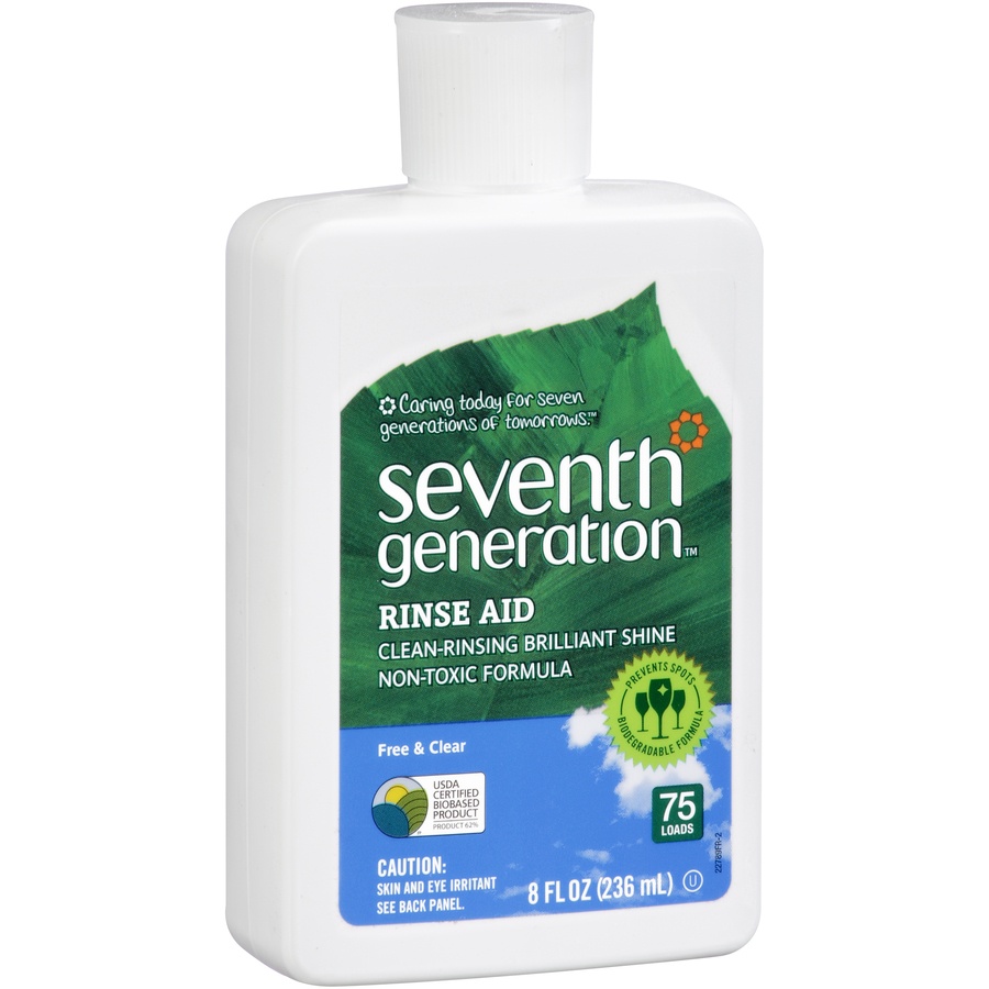 slide 2 of 3, Seventh Generation Power+ Dishwasher Liquid Rinse Aid Free & Clear, 8 oz, 8 oz