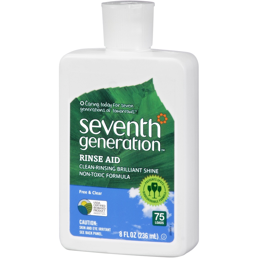 slide 3 of 3, Seventh Generation Power+ Dishwasher Liquid Rinse Aid Free & Clear, 8 oz, 8 oz