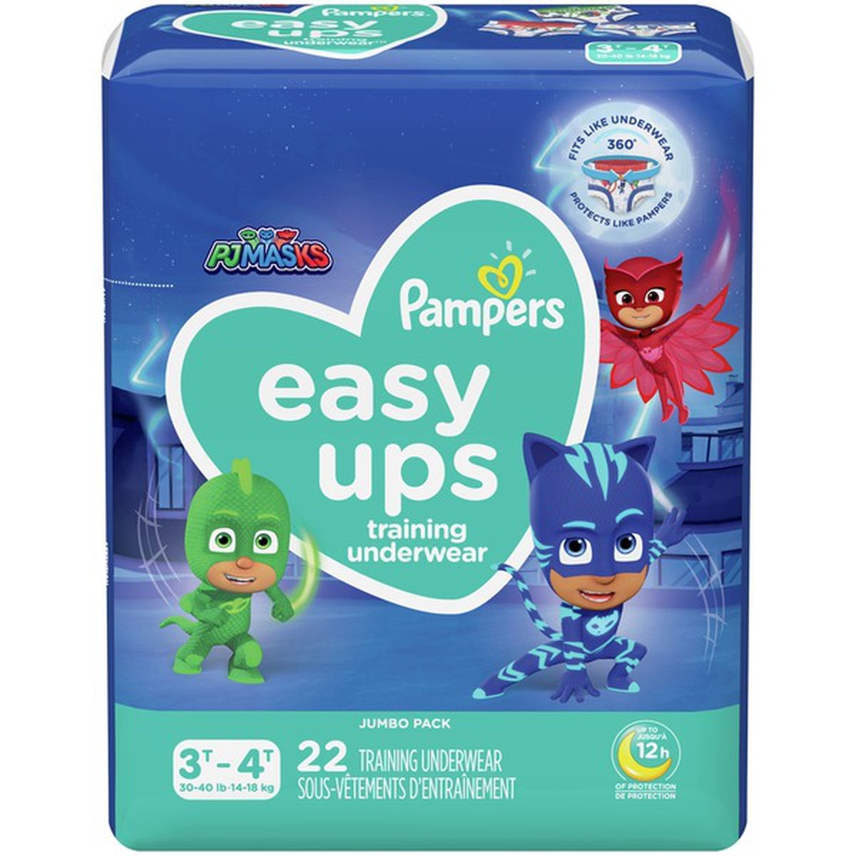 slide 1 of 1, Pampers Easy Ups Training Underwear Boys Size 5 3T-4T, 22 ct