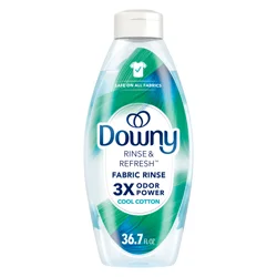 Downy Rinse & Refresh Laundry Odor Remover and Fabric Softener, Cool Cotton, 36.7 fl oz., Safe On All Fabrics, HE Compatible