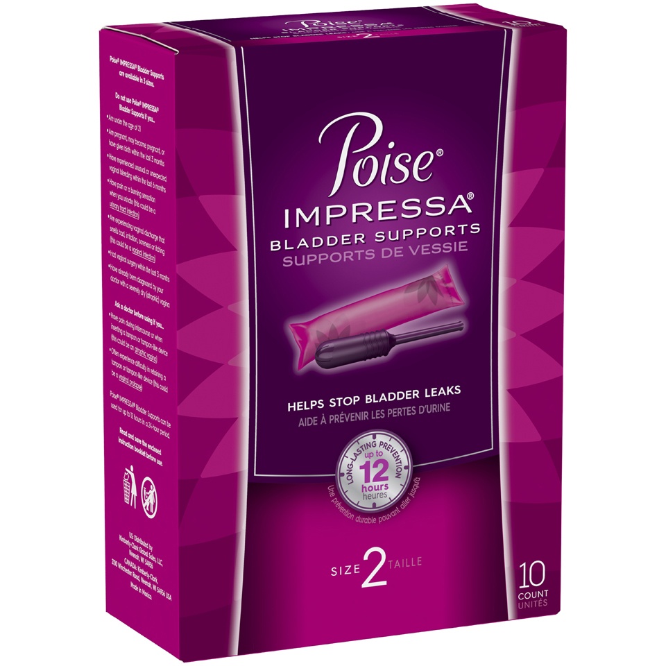 slide 2 of 3, Poise Impressa Incontinence Bladder Supports For Bladder Control, 10 ct