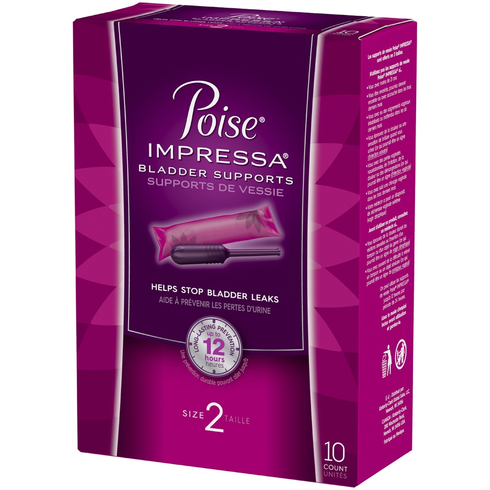 slide 3 of 3, Poise Impressa Incontinence Bladder Supports For Bladder Control, 10 ct