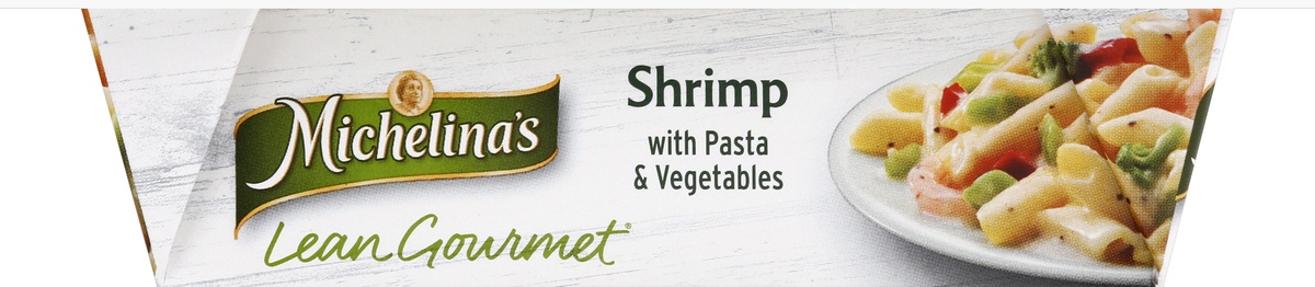 slide 4 of 6, Michelina's Lean Gourmet Shrimp With Pasta & Vegetables In A Creamy Alfredo, 8 oz
