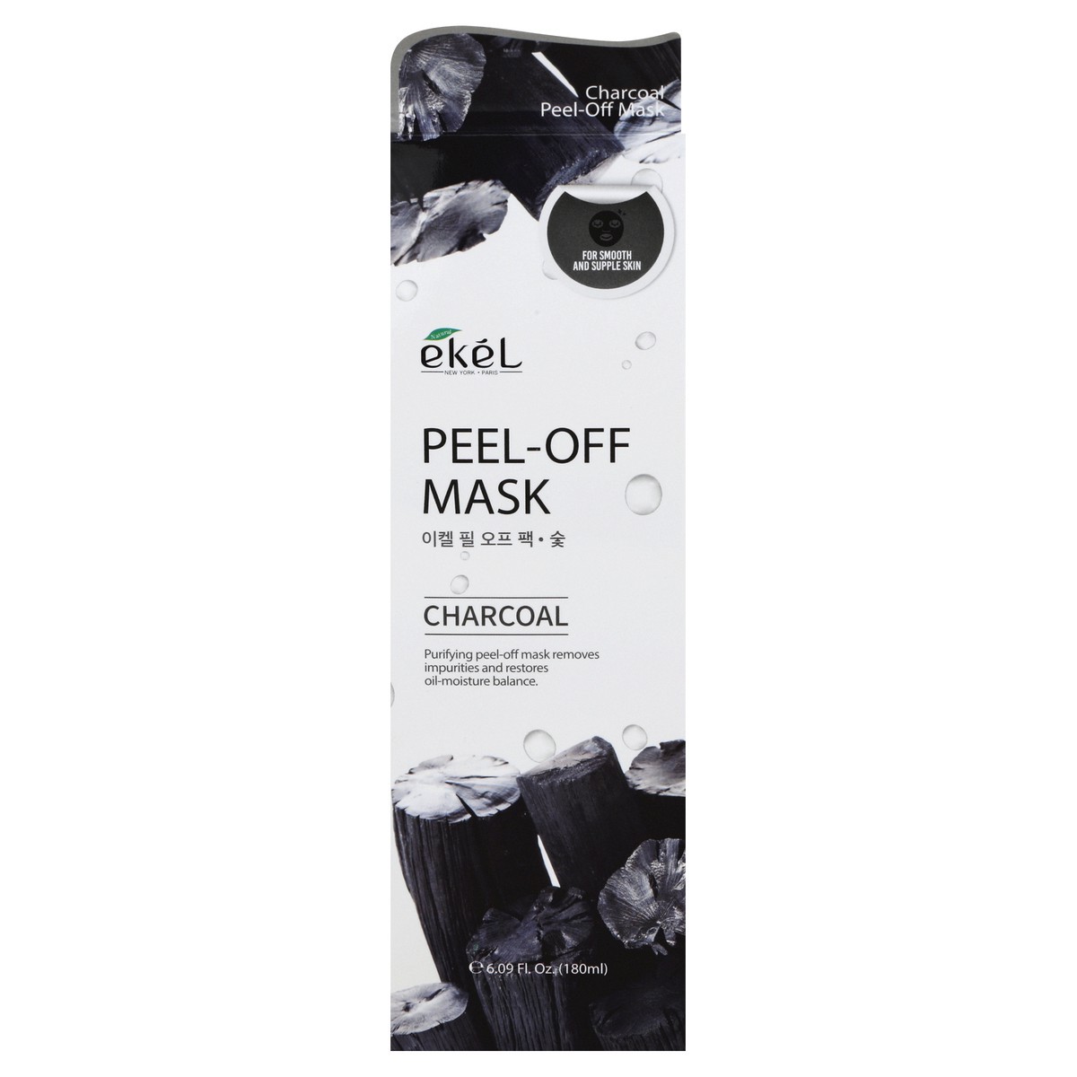 slide 1 of 9, Ekel EKEL PEEL OFF MASK CHRCL 6.09Z, 1 ct