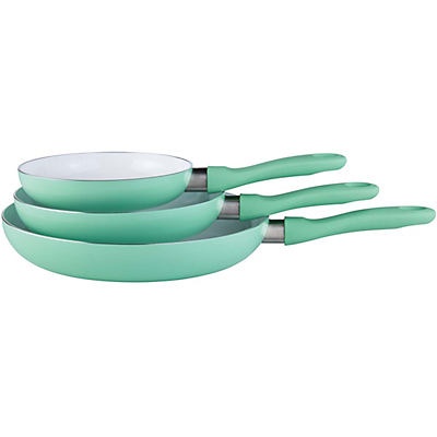 slide 1 of 1, Cook Prep Eat Fry Pan Set Mint, 3 ct