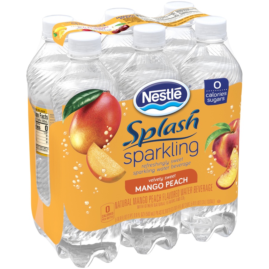 slide 1 of 1, Splash Sparkling Water - 6 ct, 6 ct