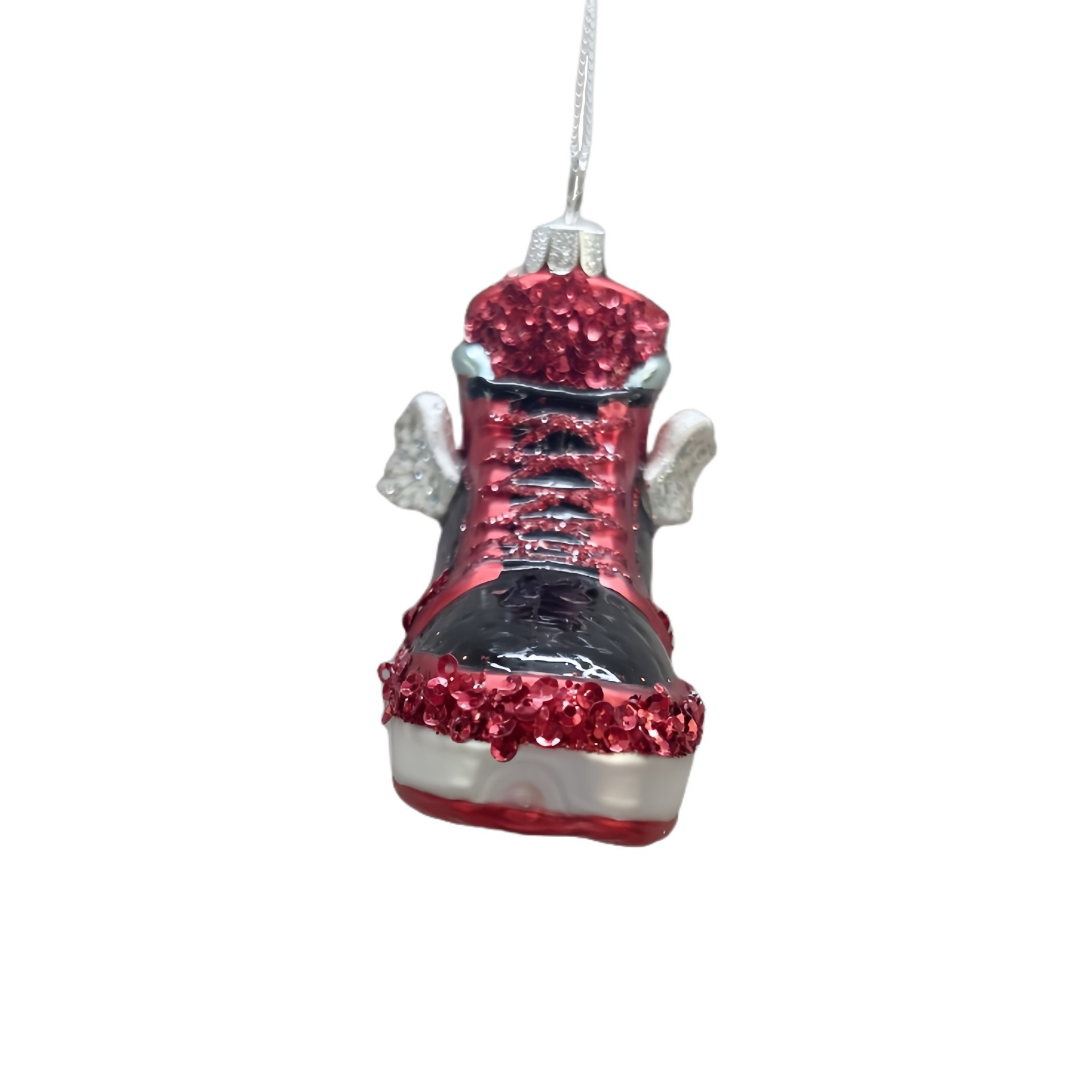 slide 2 of 3, 3.75" Flying Shoes Glass Ornament By Ashland, 3.75 in x 2.25 in x 3 in