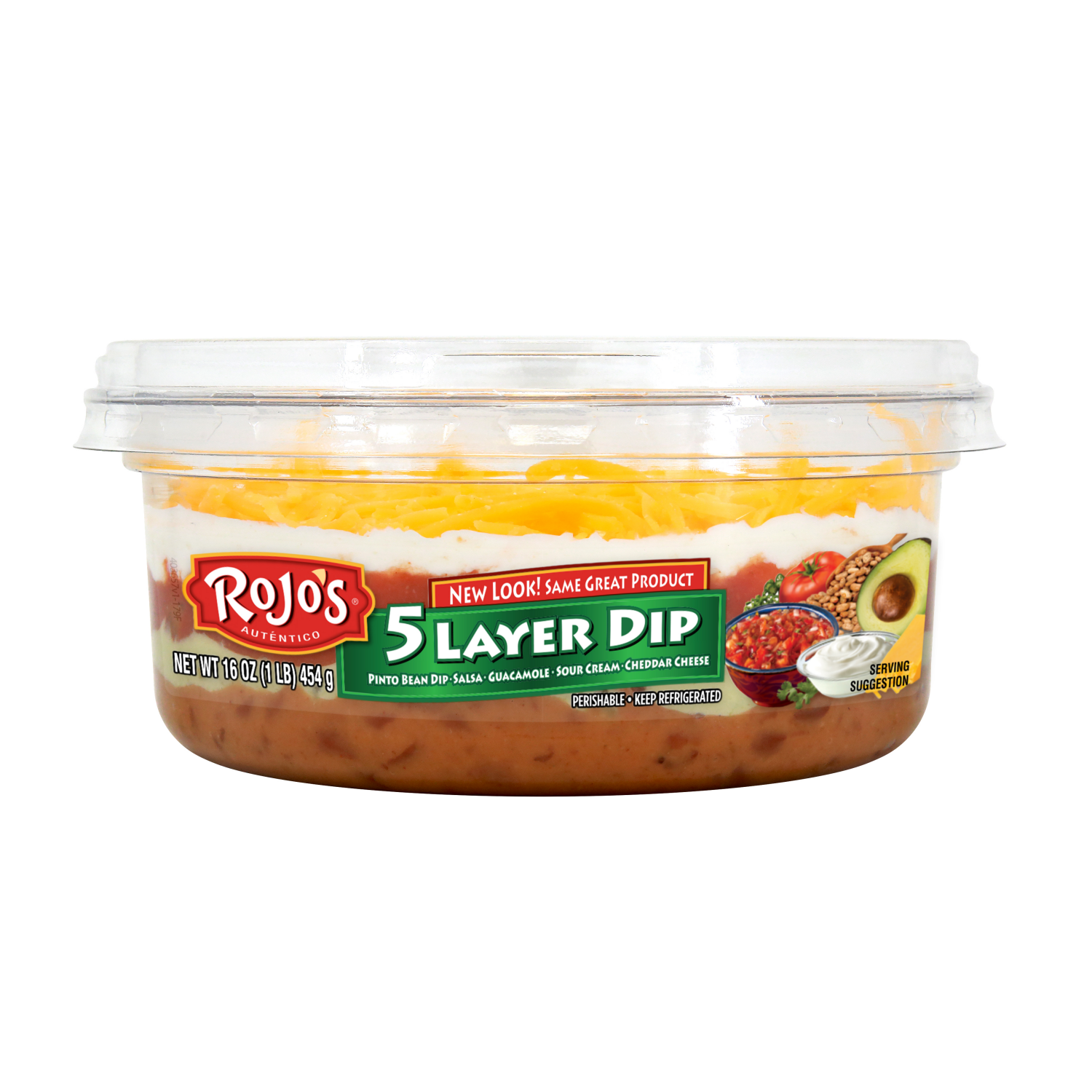 slide 1 of 5, Rojo's 5 Layer Dip 16 oz, 16 oz