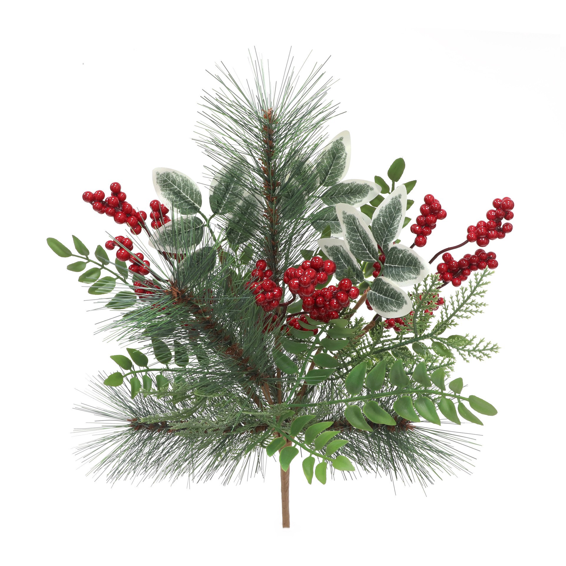 slide 3 of 3, 3-Ashland 19" Red Berry, Pine & Cedar Deluxe Bush By Ashland, 9 in x 9 in x 19 in