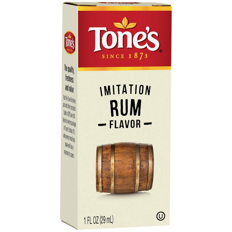 slide 2 of 2, Tone's Imitation Rum Flavor, 1 fl oz