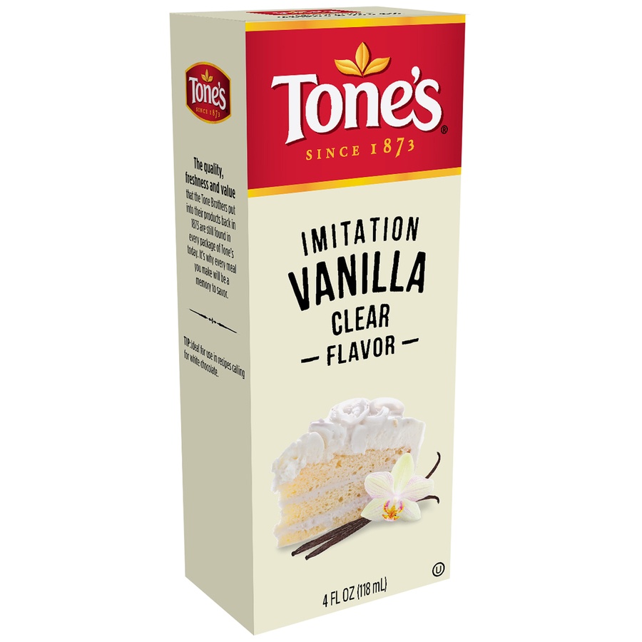 slide 2 of 2, Tone's Imitation Vanilla Clear Flavor, 4 fl oz