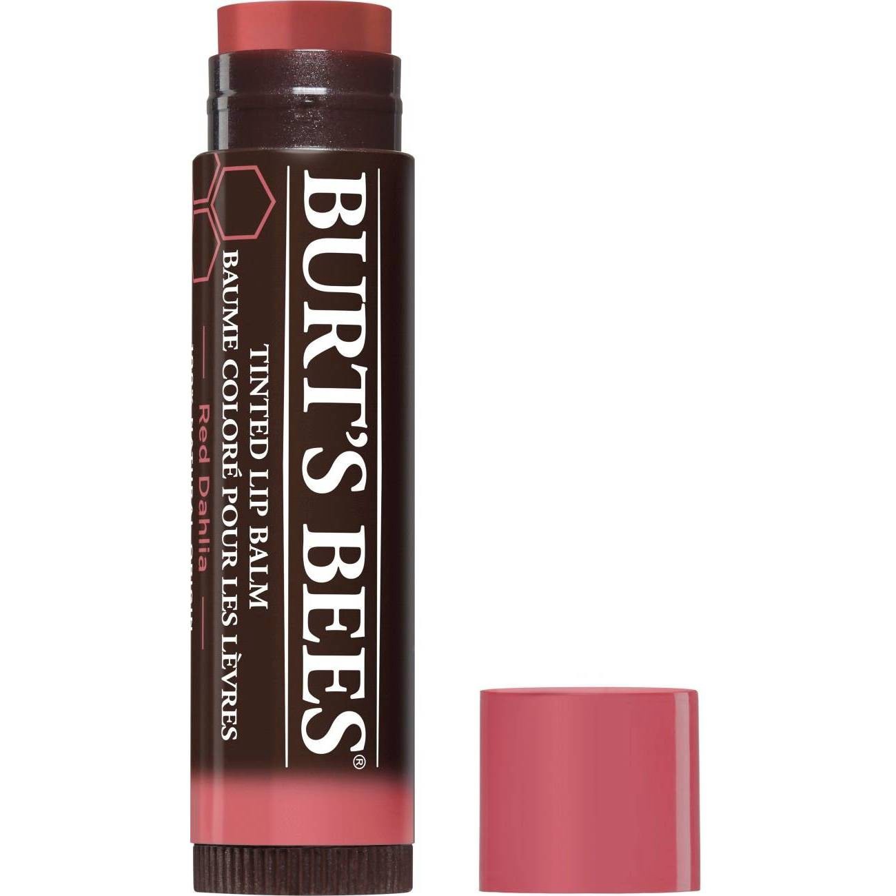 slide 1 of 5, Burt's Bees Red Dahlia Tinted Lip Balm, 0.15 oz