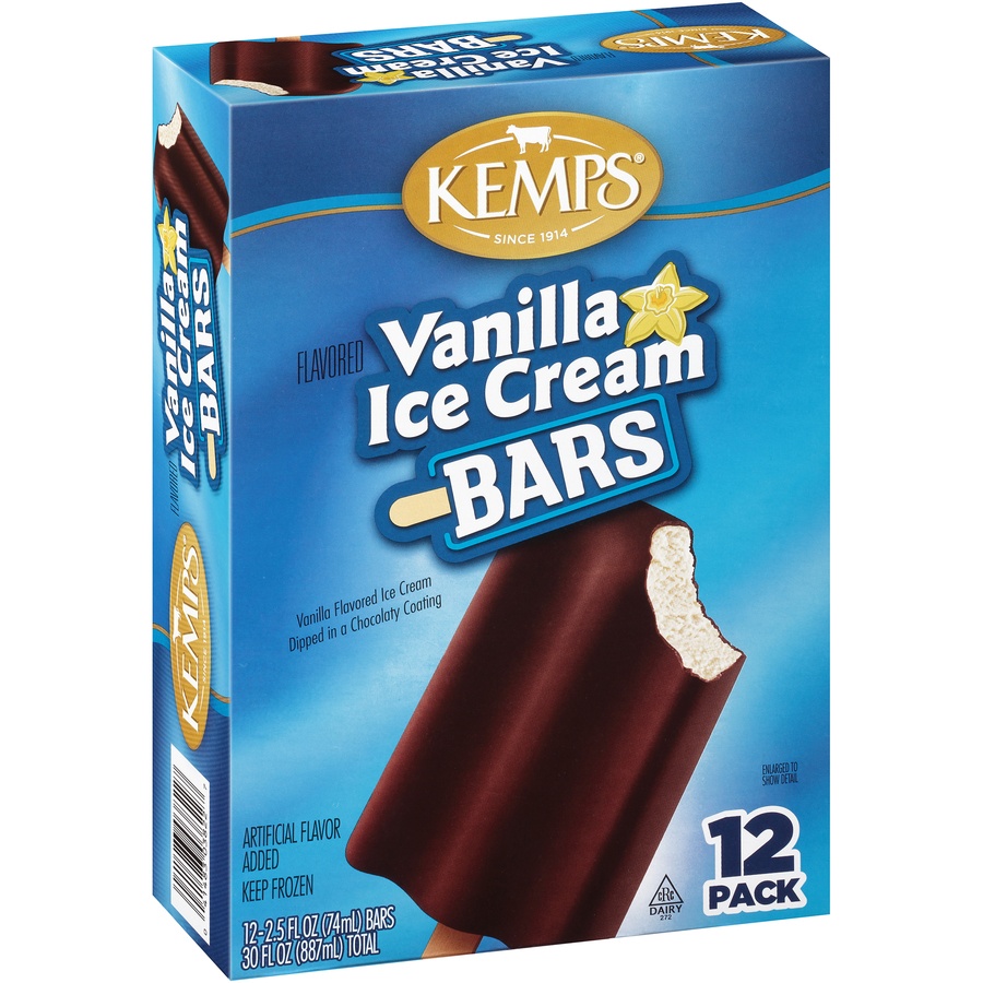 slide 2 of 8, Kemps Ice Cream Bars 12 ea, 12 ct