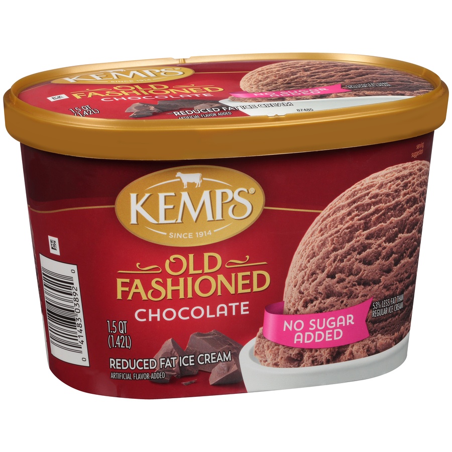 slide 2 of 8, Kemps No Sugar Added Chocolate Ice Cream, 1.5 qt